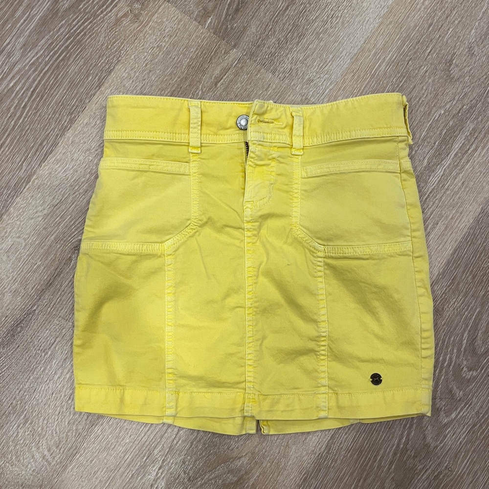 Tommy girl Yellow Mini Skirt with Front Pockets